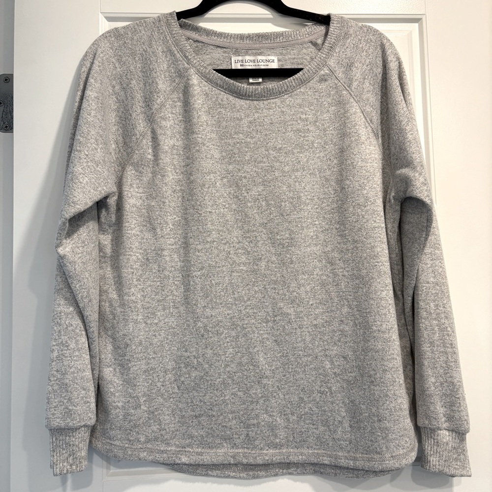 Live Love Lounge Super Soft Long Sleeve Crew Neck Sweater Womens Large Fall Cozy
